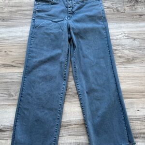 Blue Dyed Rae Mode Frayed Hem Denim
